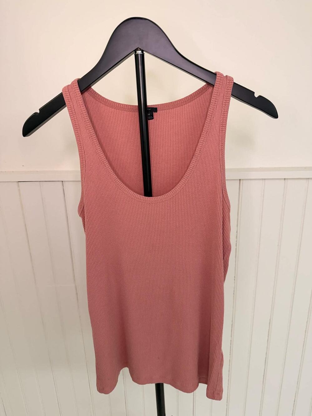 J.Crew Dusty Rose Pink Ribbed Scoop Neck Tank Top Women’s M